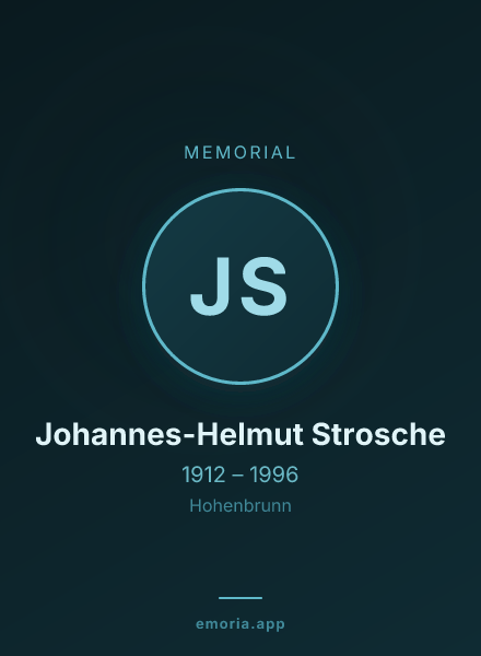 Memorial portrait of Johannes-Helmut Strosche