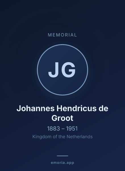 Memorial portrait of Johannes Hendricus de Groot