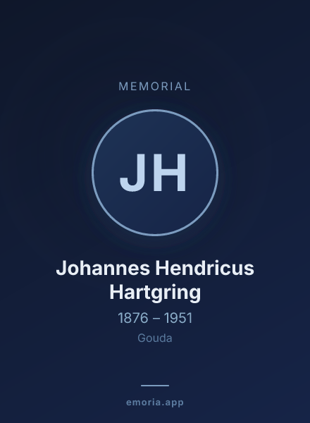 Memorial portrait of Johannes Hendricus Hartgring