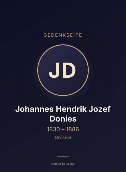 Gedenkportrait von Johannes Hendrik Jozef Donies