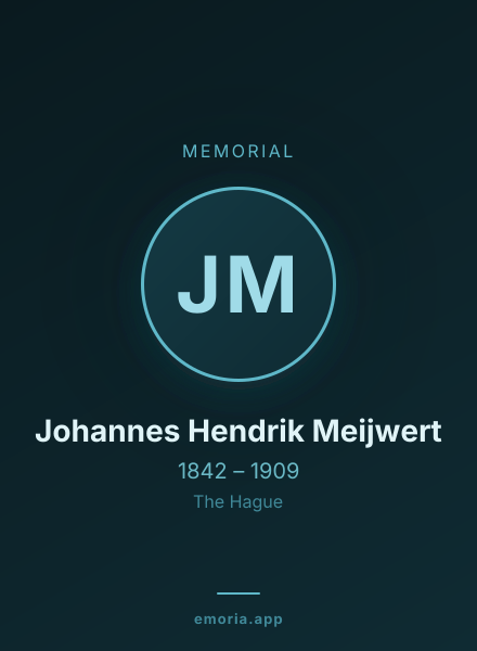 Memorial portrait of Johannes Hendrik Meijwert