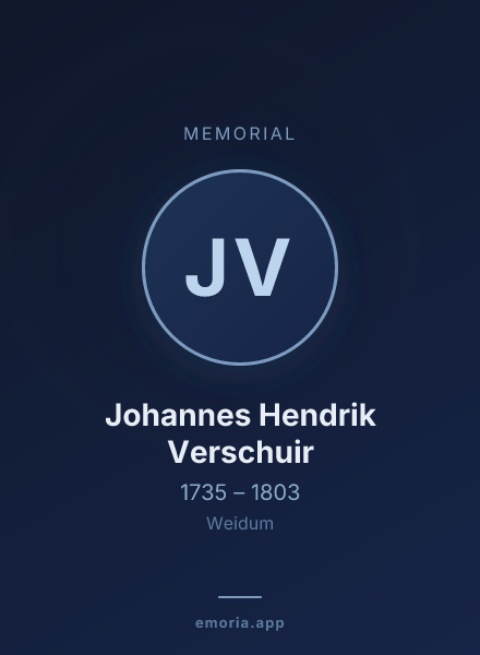 Memorial portrait of Johannes Hendrik Verschuir