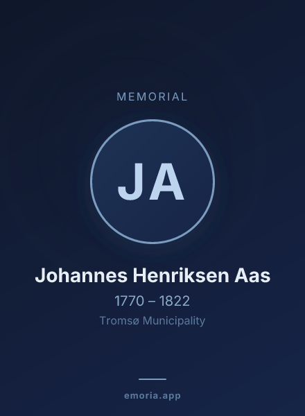 Memorial portrait of Johannes Henriksen Aas