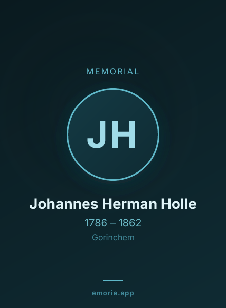 Memorial portrait of Johannes Herman Holle