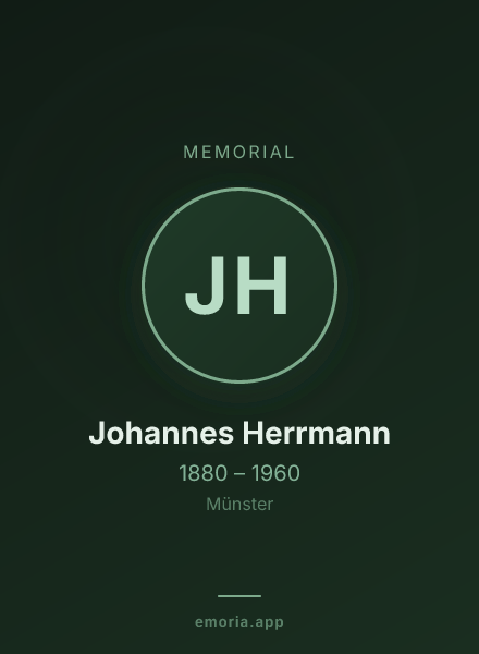 Memorial portrait of Johannes Herrmann