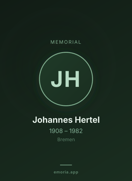 Memorial portrait of Johannes Hertel
