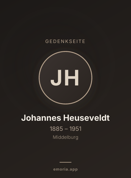Gedenkportrait von Johannes Heuseveldt