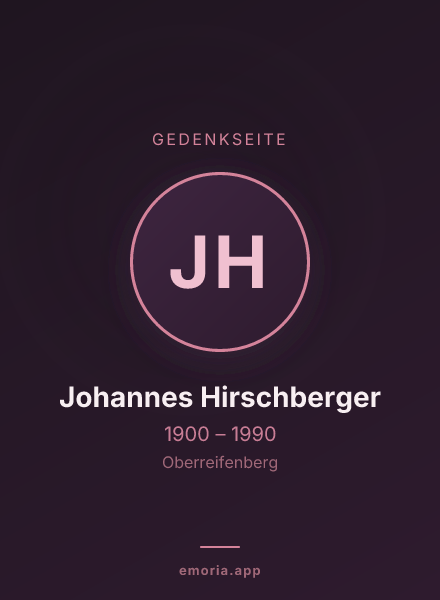 Gedenkportrait von Johannes Hirschberger