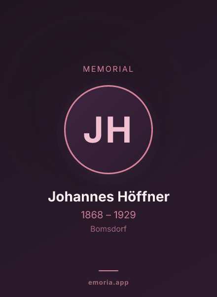 Memorial portrait of Johannes Höffner