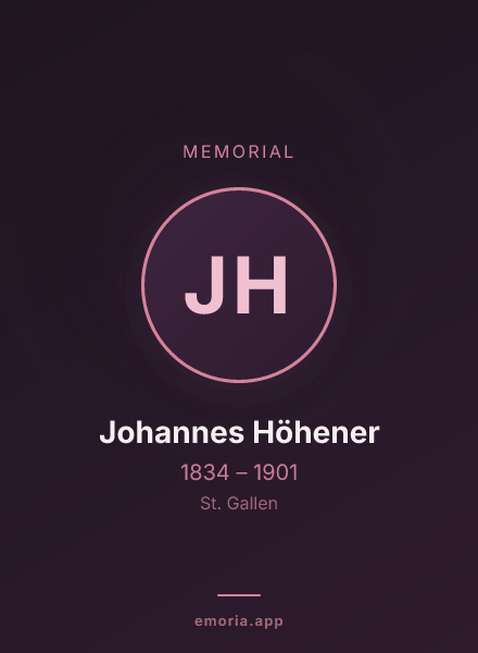 Memorial portrait of Johannes Höhener