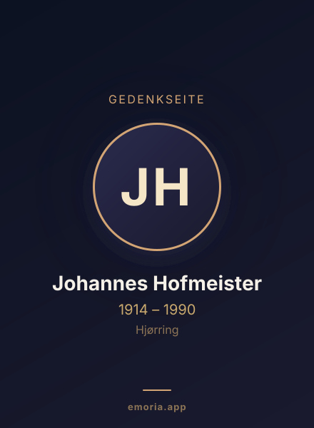 Gedenkportrait von Johannes Hofmeister