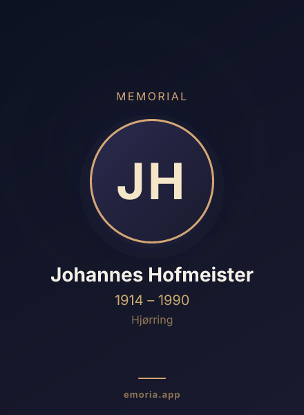 Memorial portrait of Johannes Hofmeister