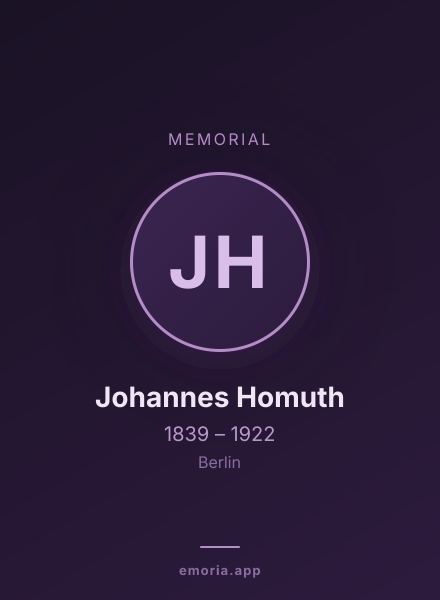 Memorial portrait of Johannes Homuth