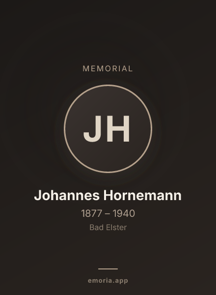 Memorial portrait of Johannes Hornemann