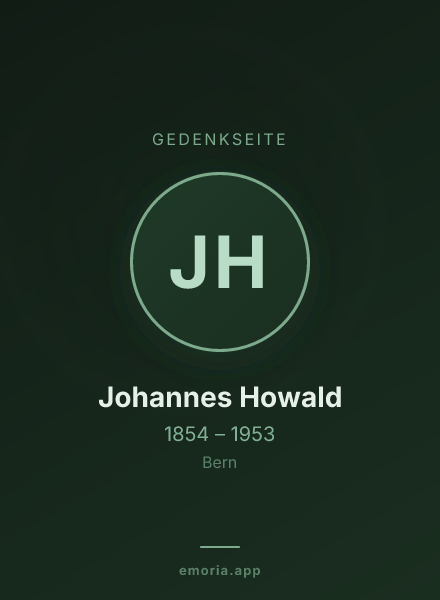 Gedenkportrait von Johannes Howald