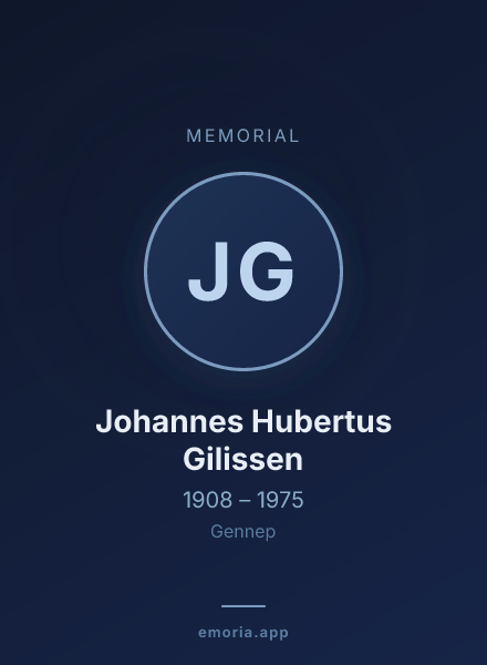 Memorial portrait of Johannes Hubertus Gilissen