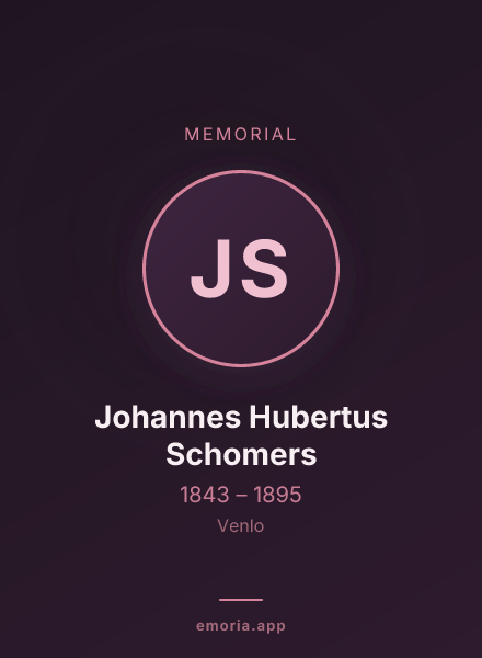 Memorial portrait of Johannes Hubertus Schomers