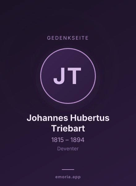 Gedenkportrait von Johannes Hubertus Triebart