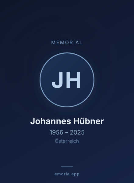 Memorial portrait of Johannes Hübner