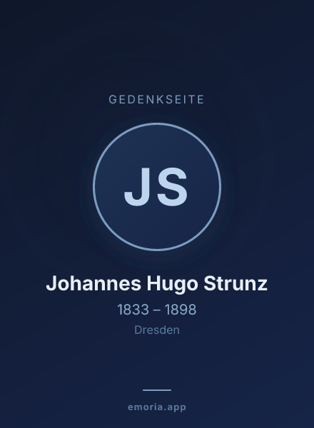 Gedenkportrait von Johannes Hugo Strunz