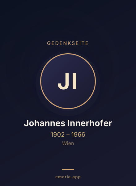 Gedenkportrait von Johannes Innerhofer