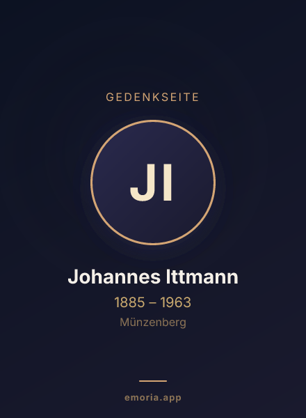 Gedenkportrait von Johannes Ittmann