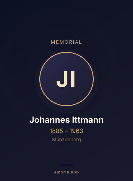 Memorial portrait of Johannes Ittmann