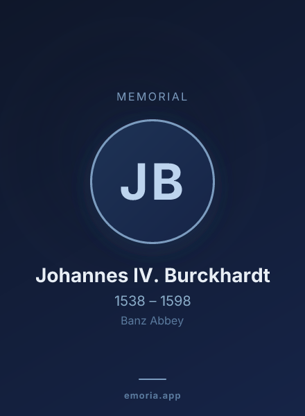 Memorial portrait of Johannes IV. Burckhardt