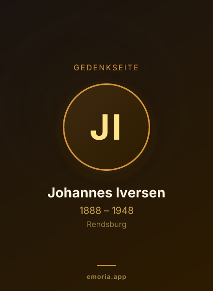 Gedenkportrait von Johannes Iversen
