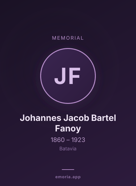 Memorial portrait of Johannes Jacob Bartel Fanoy
