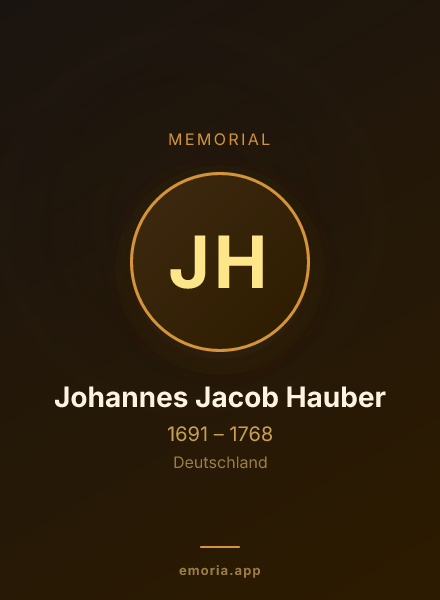 Memorial portrait of Johannes Jacob Hauber