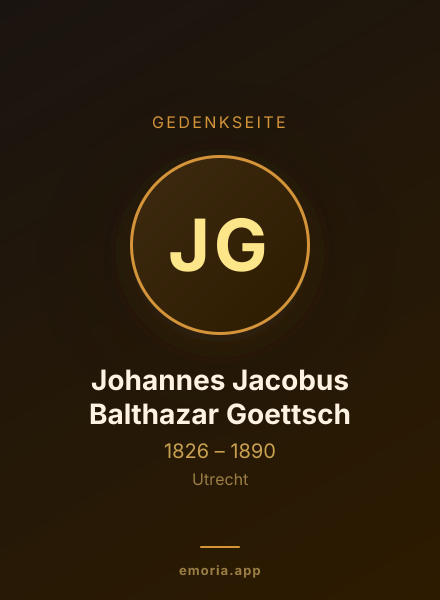 Gedenkportrait von Johannes Jacobus Balthazar Goettsch