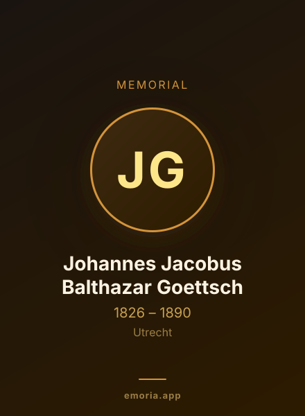 Memorial portrait of Johannes Jacobus Balthazar Goettsch