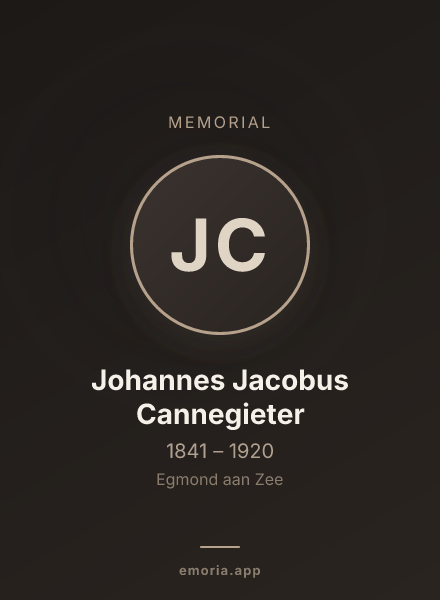 Memorial portrait of Johannes Jacobus Cannegieter