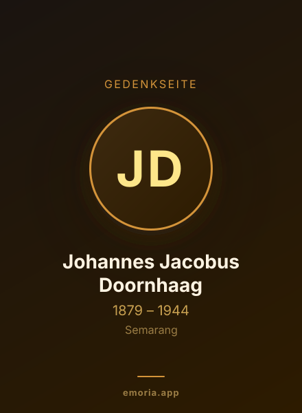 Gedenkportrait von Johannes Jacobus Doornhaag