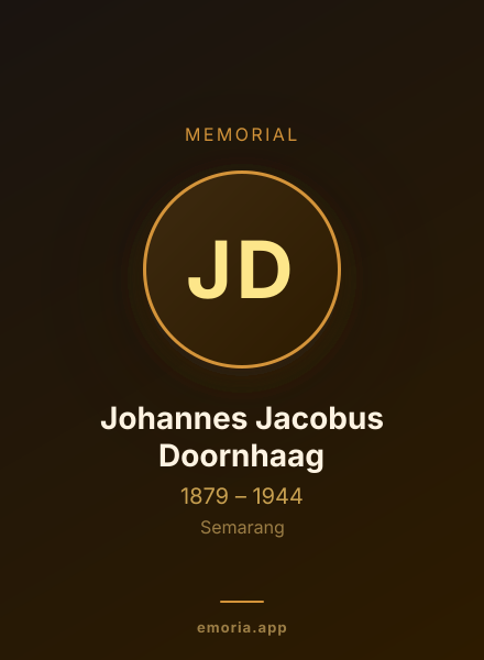 Memorial portrait of Johannes Jacobus Doornhaag