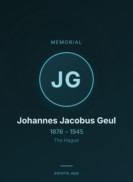 Memorial portrait of Johannes Jacobus Geul