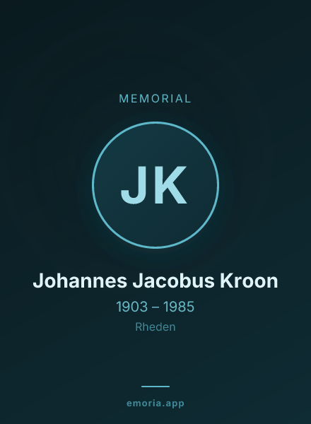 Memorial portrait of Johannes Jacobus Kroon