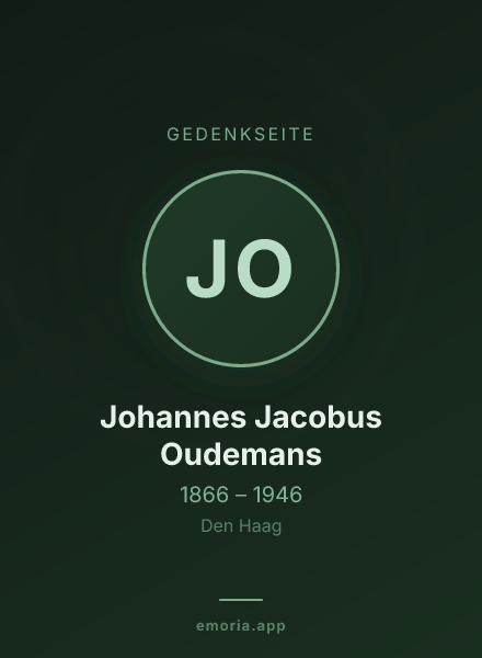 Gedenkportrait von Johannes Jacobus Oudemans