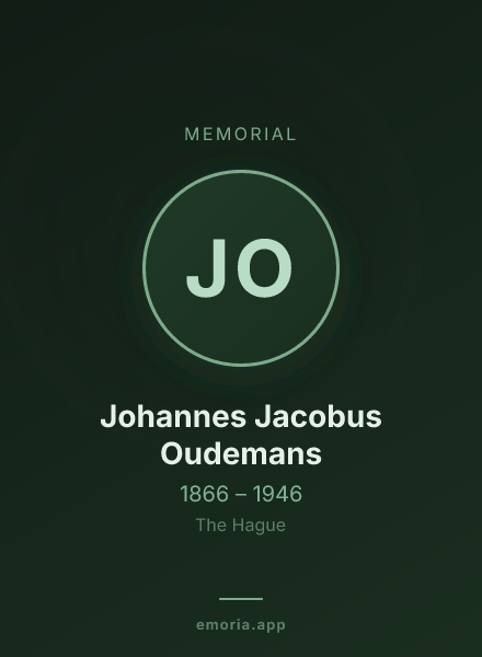 Memorial portrait of Johannes Jacobus Oudemans
