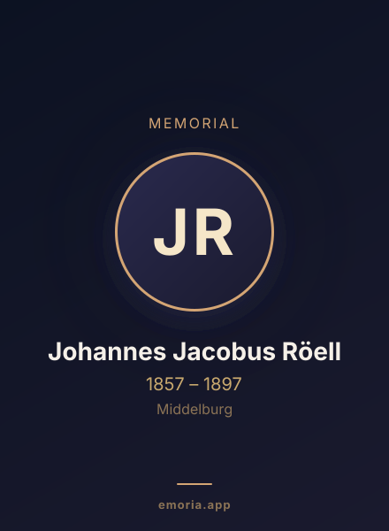 Memorial portrait of Johannes Jacobus Röell