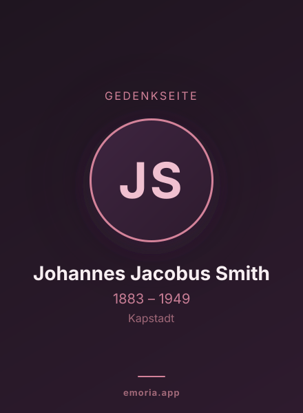 Gedenkportrait von Johannes Jacobus Smith