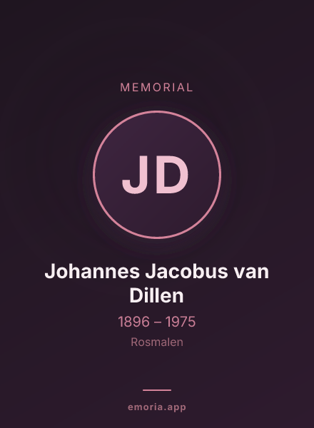 Memorial portrait of Johannes Jacobus van Dillen
