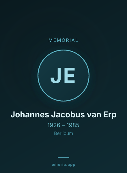 Memorial portrait of Johannes Jacobus van Erp