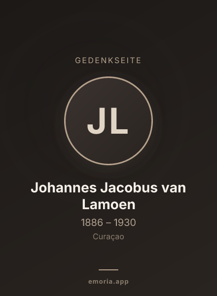 Gedenkportrait von Johannes Jacobus van Lamoen