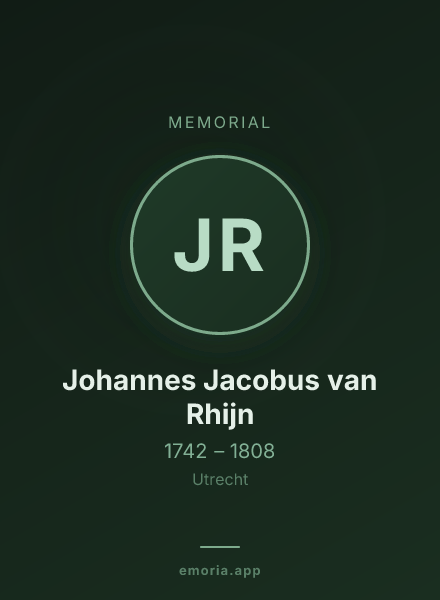 Memorial portrait of Johannes Jacobus van Rhijn