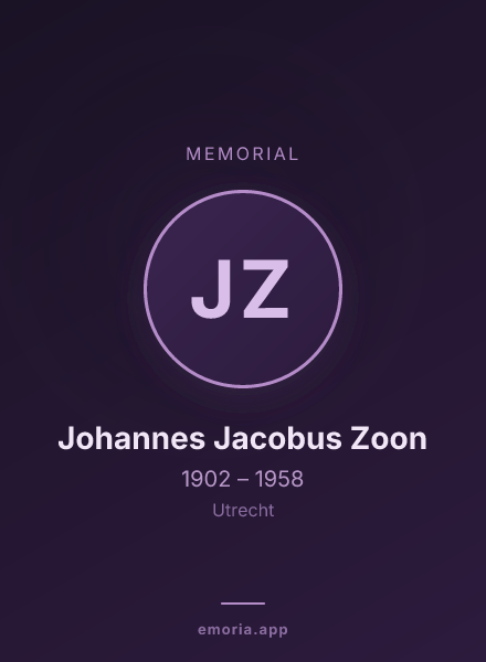 Memorial portrait of Johannes Jacobus Zoon