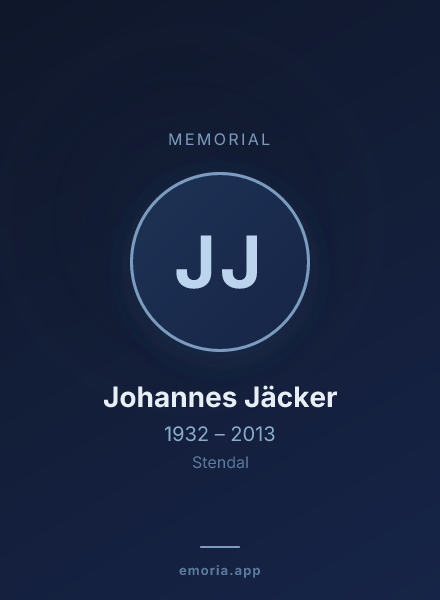 Memorial portrait of Johannes Jäcker