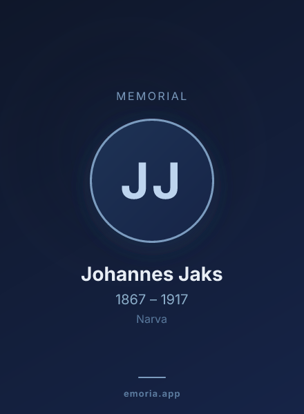 Memorial portrait of Johannes Jaks