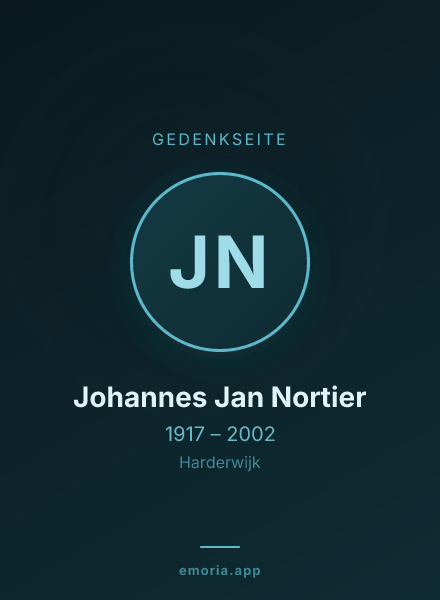 Gedenkportrait von Johannes Jan Nortier